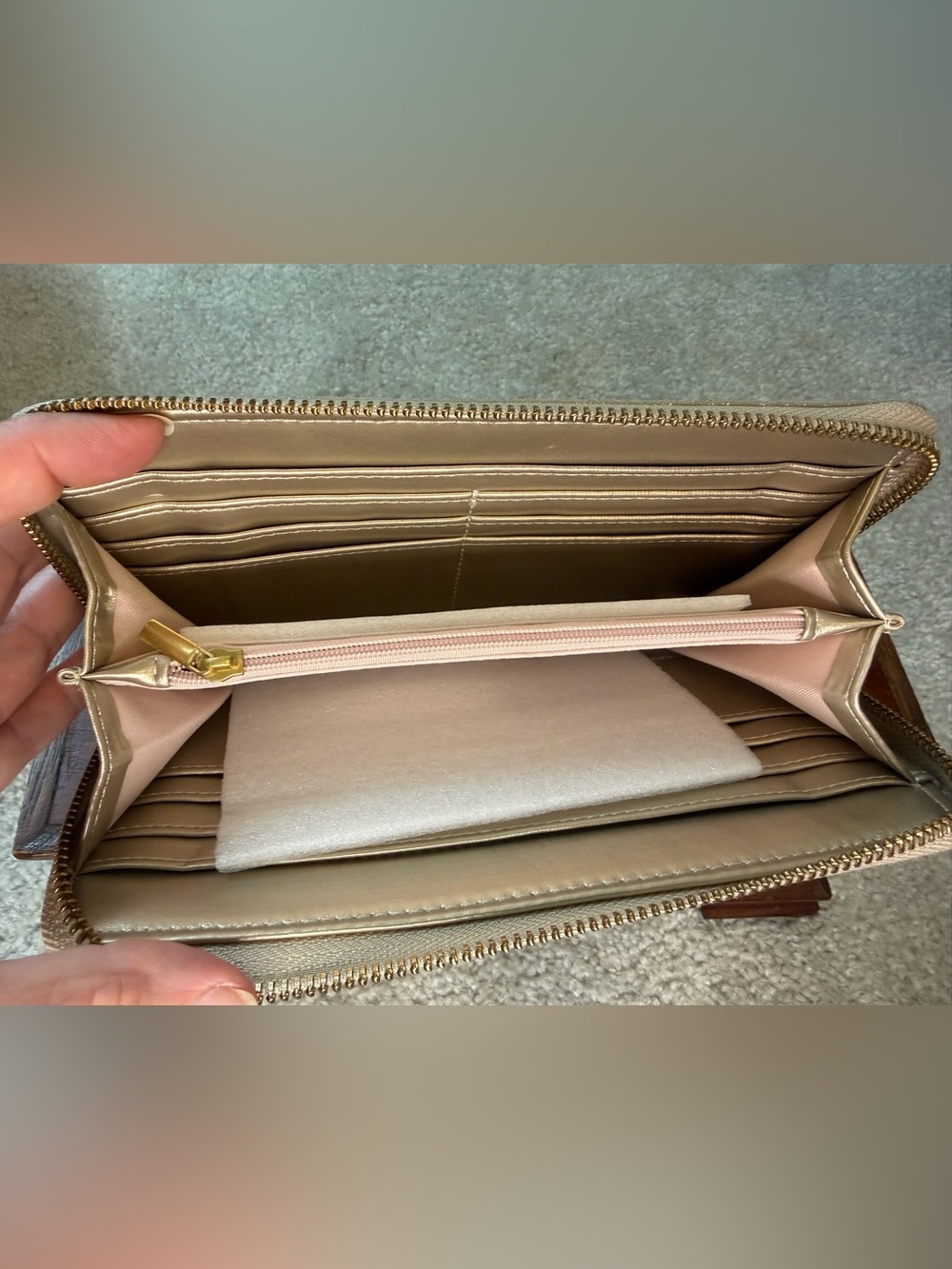 Shimmery Metallic Silver Wallet - Picture 3 of 7